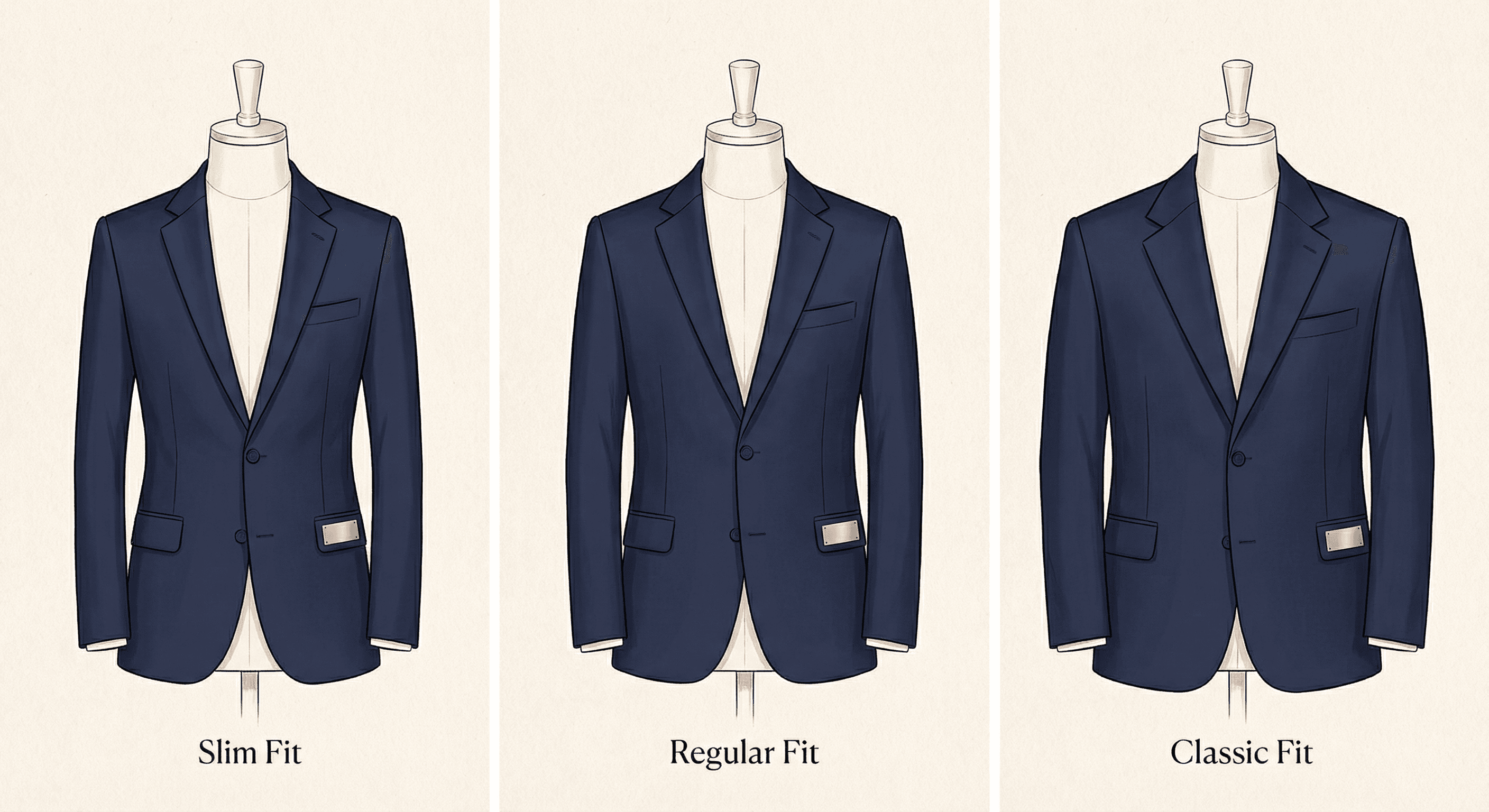 Verschiedene Hochzeitsanzug-Schnitte: Slim Fit, Regular Fit und Classic im Vergleich