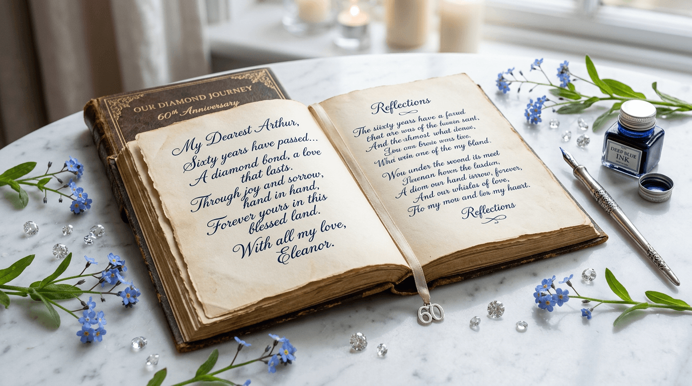 Gedichte zur diamantenen Hochzeit: Worte für 60 Jahre Liebe