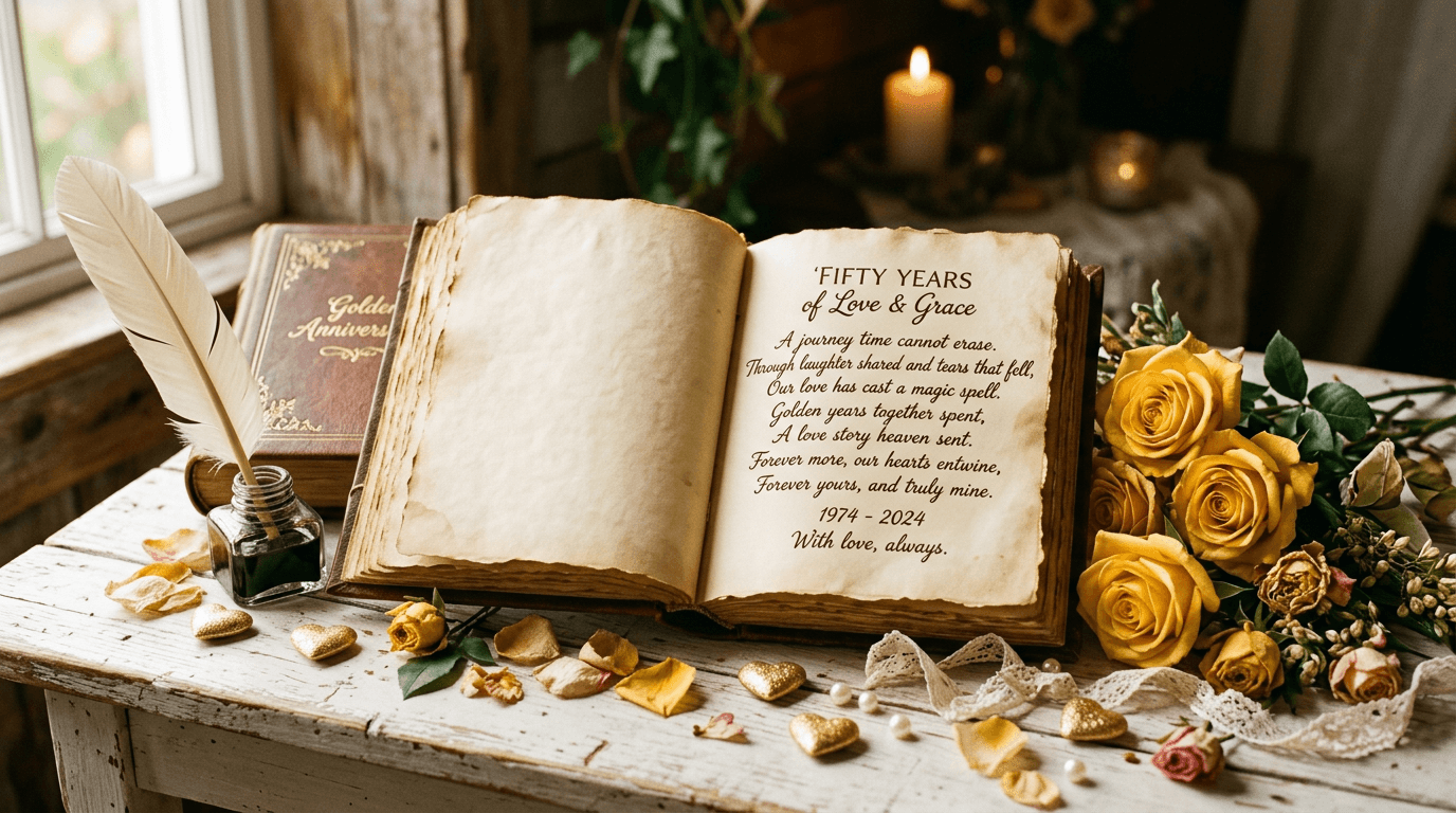 Gedichte zur goldenen Hochzeit: Klassisch & modern