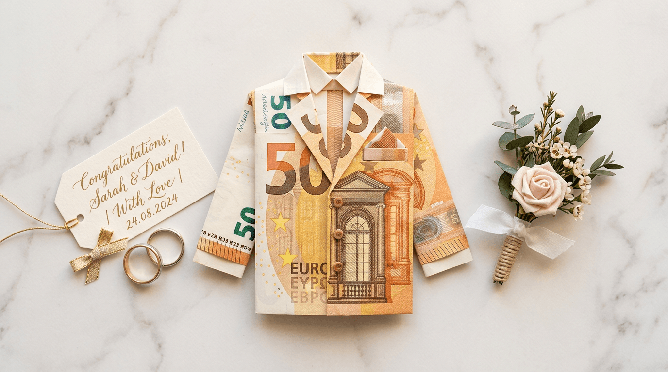 Geldschein Jacke falten: Anleitung für den Origami-Anzug