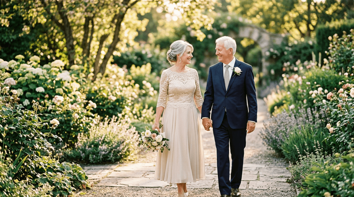 Hochzeit älteres Paar Glückwünsche: Herzliche Worte für die späte Liebe