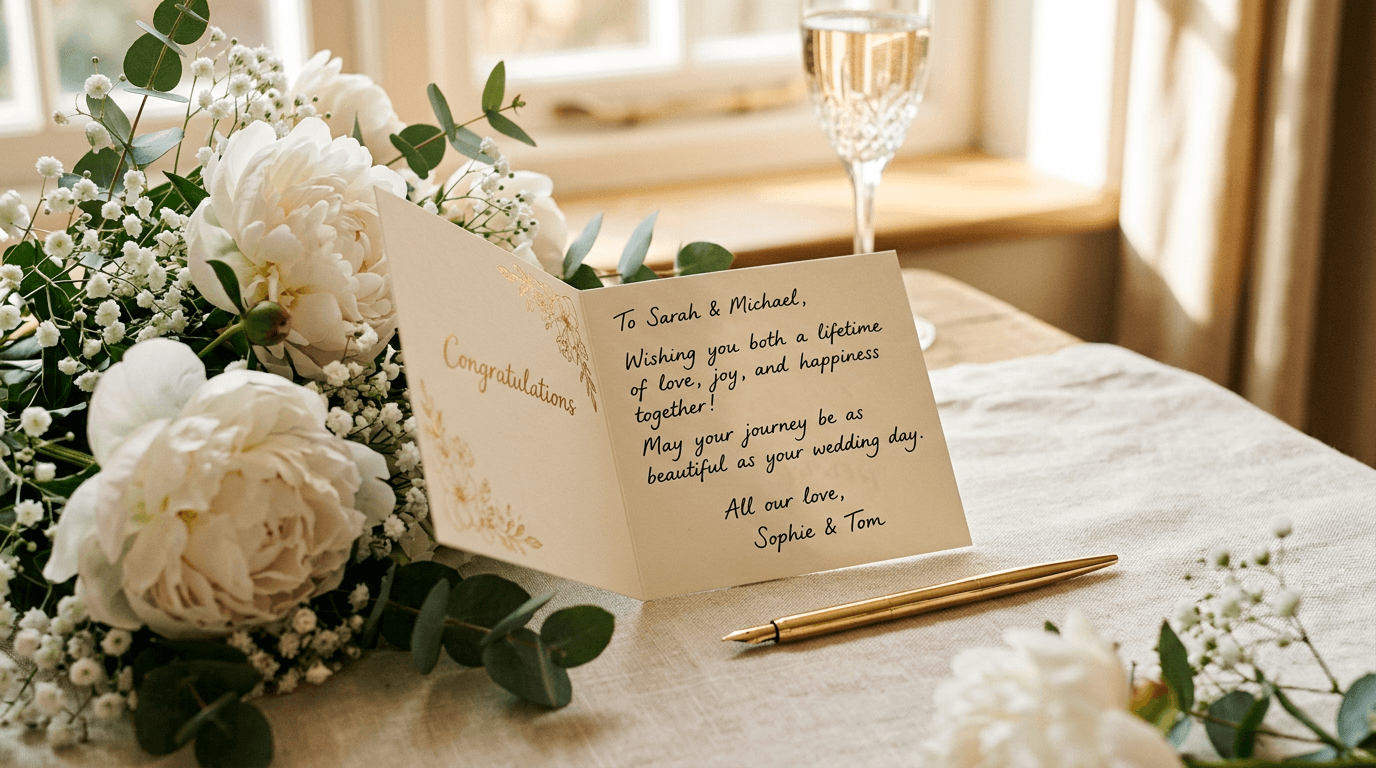 Hochzeitsglückwünsche: Wie schreibt man an das Brautpaar?