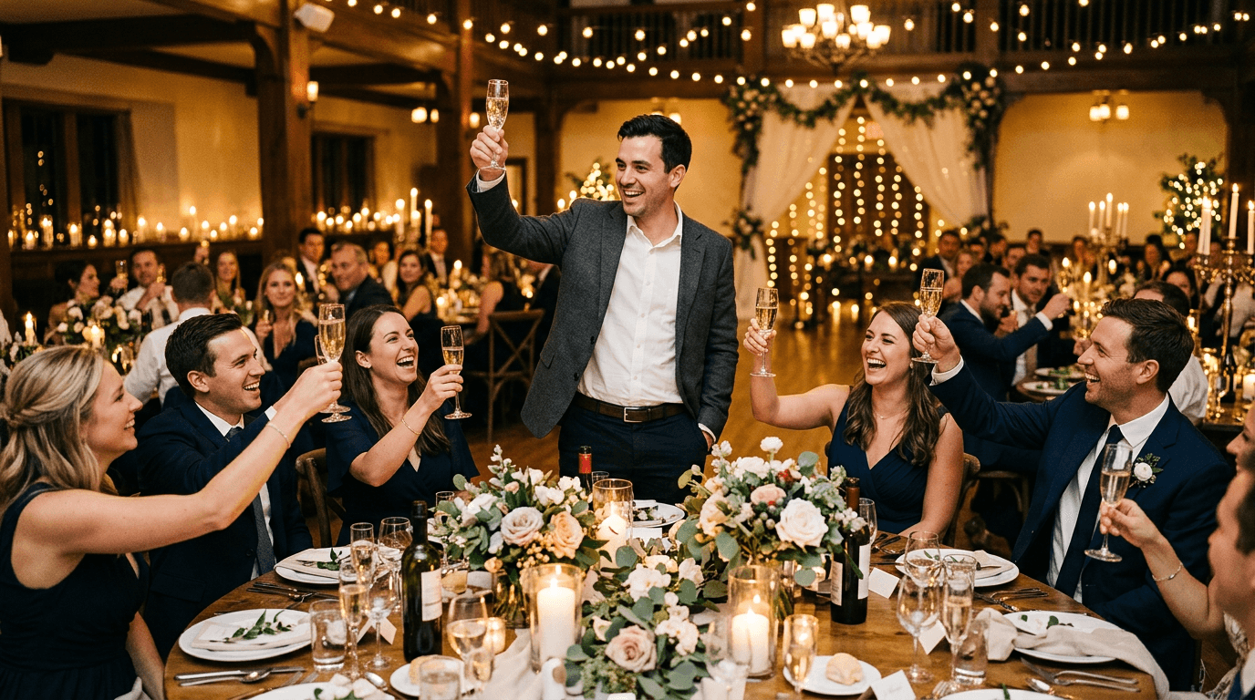 Rede als Hochzeitsgast: Kurz, herzlich & auf den Punkt