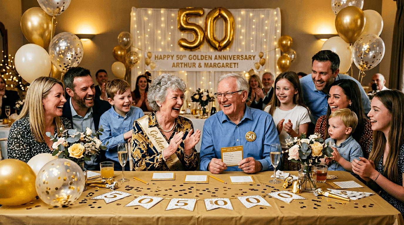 Spiele zur goldenen Hochzeit: Unterhaltung für die Feier